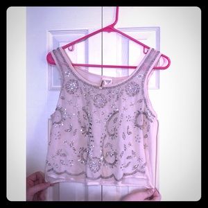 sheer blush tank w beads - Buckle Passport - small